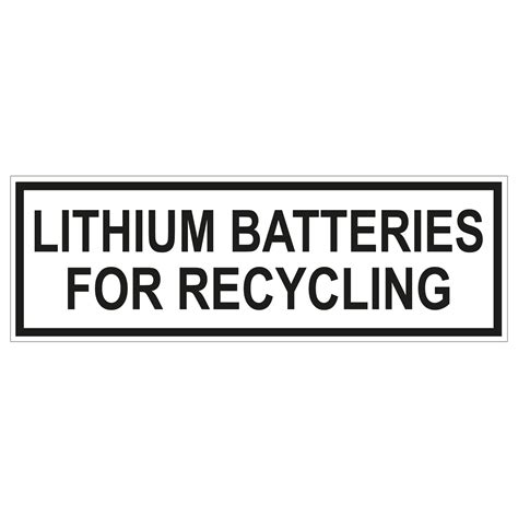 Aufkleber LITHIUM BATTERIES FOR RECYCLING Aufkleber Shop