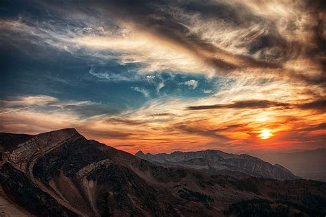 Hd Wallpaper Mountain View Photo During Sunset Utah Sky Nature