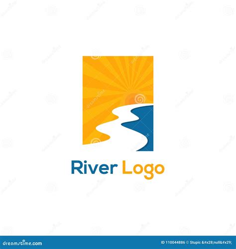 Creative River Logo Vector Art Logo Stock Vector Illustration Of