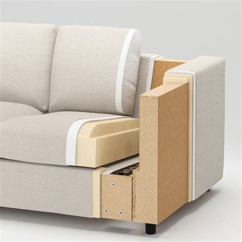 La chaise longue è già un prolungamento della seduta che invita a momenti di relax; VIMLE Divano letto a 2 posti - Gunnared beige - IKEA