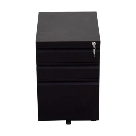 This vertical file cabinet from hirsh industries comes with four drawers that are 22 inches deep and sized just right for files and letters. 79% OFF - DEVAISE DEVAISE Three-Drawer Black Metal File ...