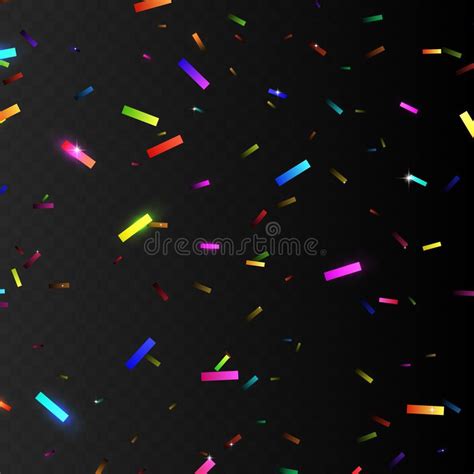 Stock Vector Illustration Realistic Colorful Multicolor Confetti