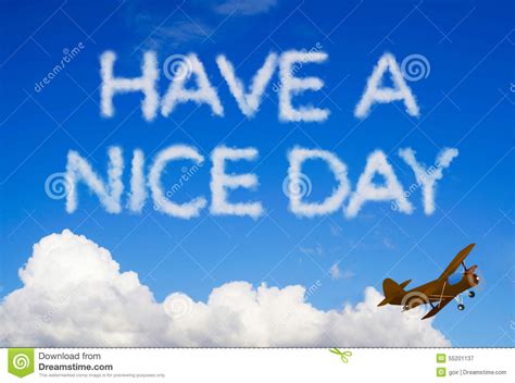 Have a nice day message stock image. Image of flying - 55201137