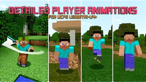 Detailed Player Animation Addon For Minecraft Pe Detailed Jump Walk