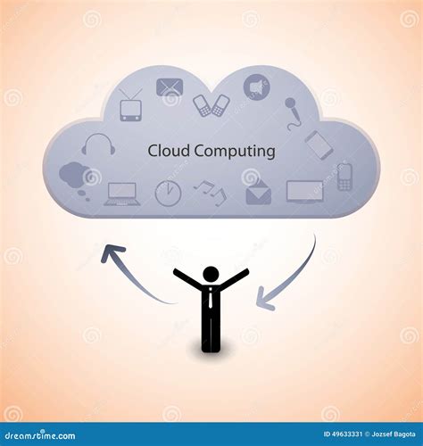Cloud Computing Concept Stock Vector Illustration Of Arrow 49633331