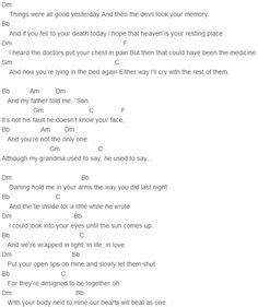 Music letters sheet pdf violin, lyre, flute, piano, recorder chords, etc. Afire Love - Ed Sheeran. This song was so perfectly timed ...