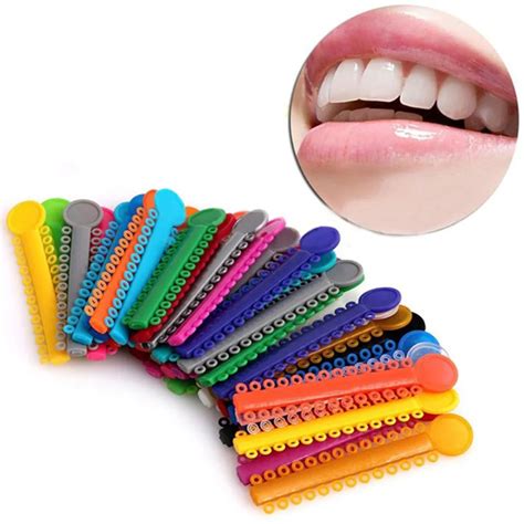 40pcspack Multi Color Orthodontics Elastic Rubber Bands For Health