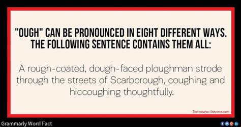 Pronunciation Of Ough English For Students Words Grammar