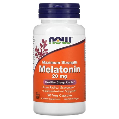 Now Foods Maximum Strength Melatonin Mg Veg Capsules