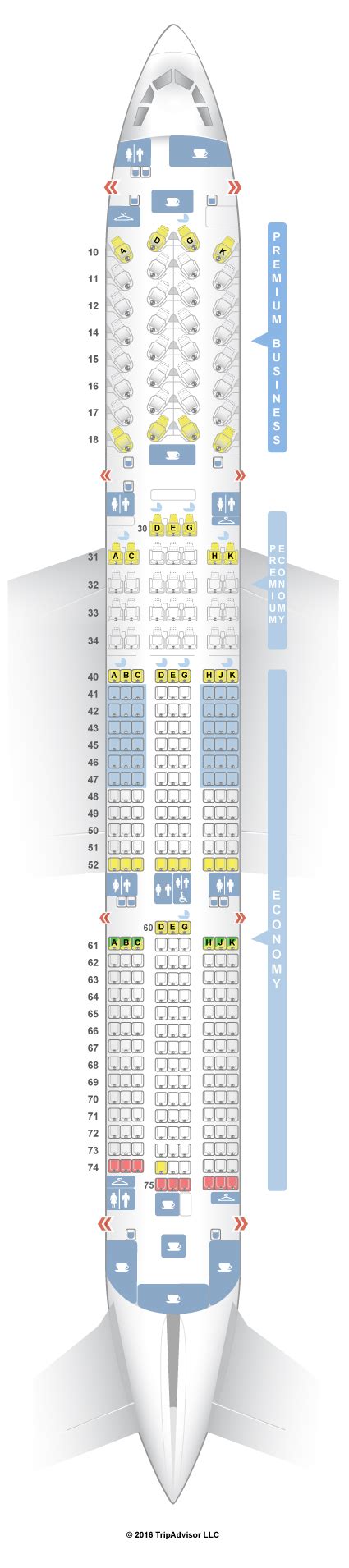 Seatguru Seat Map China Airlines Airbus A350 900 359