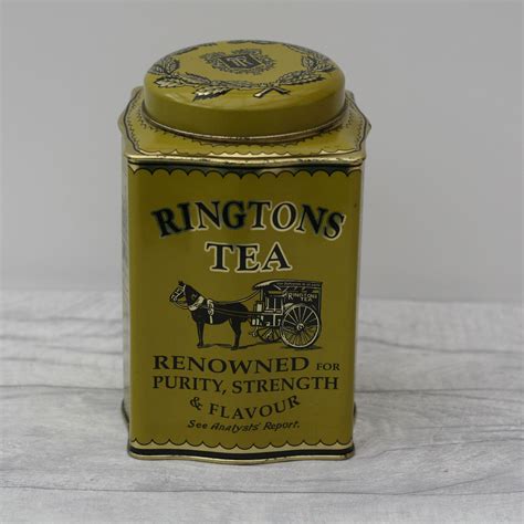 Vintage Ringtons Tea Advertising Tin Tea Caddy Storage Etsy