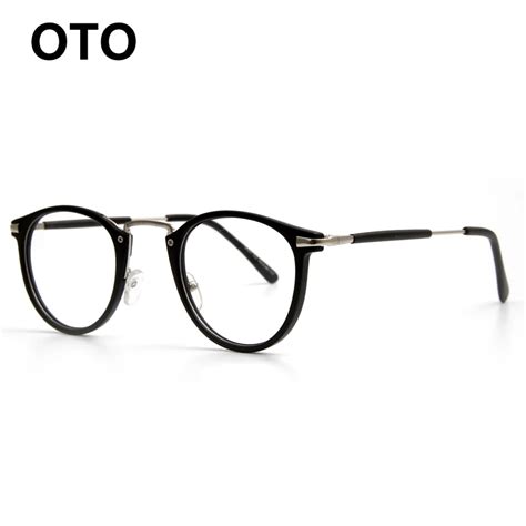 oto retro round eyes glasses frame woman men vintage myopia eyeglasses frame plain glasses