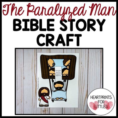 Jesus Heals A Paralyzed Man Bible Craft For Kids Miracles Of Etsy