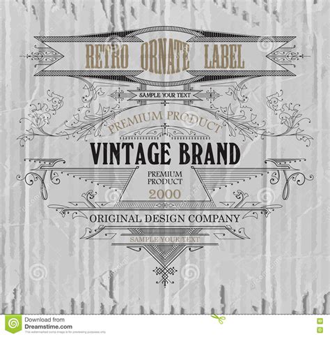 Vintage Typographic Label Premium Stock Vector Illustration Of Design
