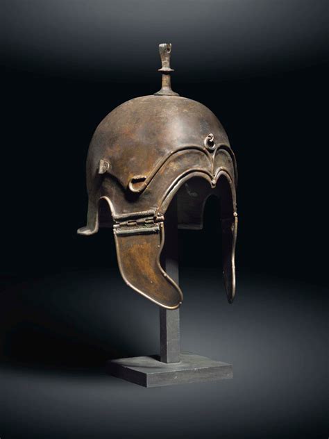 A Greek Bronze Helmet Of Chalcidian Type Late Classical Period Circa