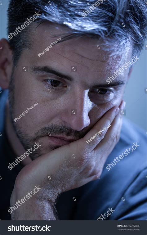 Portrait Sad Depressed Young Man Stock Photo 222272836 Shutterstock