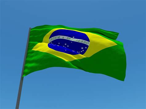 Free 3d Bandeira Brasil Stock Photo