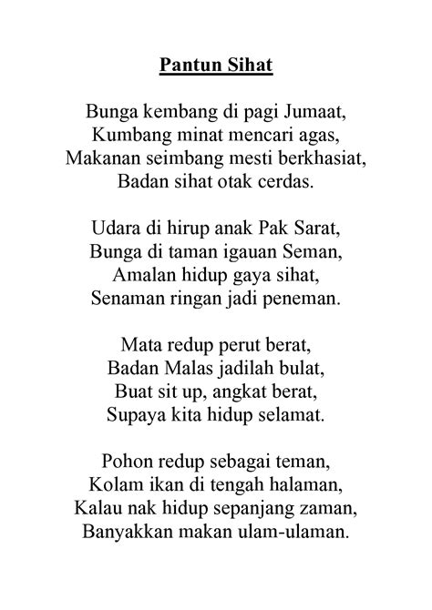 Pantun Gaya Hidup Sihat - NataliakruwMueller