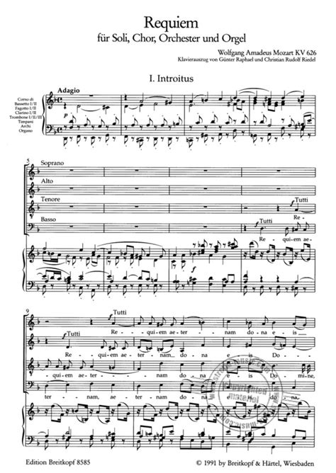Requiem D Moll Kv 626 De Wolfgang Amadeus Mozart Acheter Dans Le