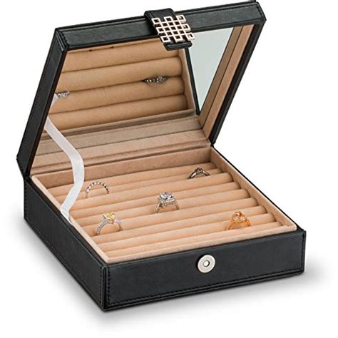 Ring Box Organizer 54 Slot Classic Jewelry Display Case Holder
