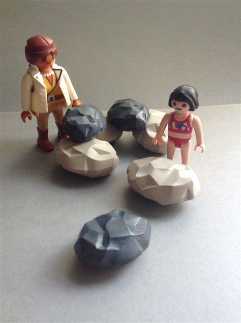 Playmobil Rocks Grey And Black 2 Sizes Set Of 7 Replacement