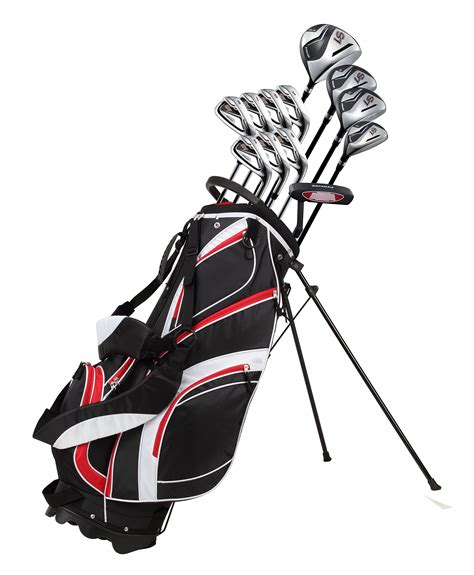 18 Piece Mens Complete Golf Club Package Set With Titanium Driver 3