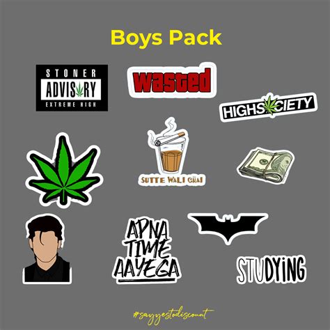 Boys Sticker Pack Oh Yes