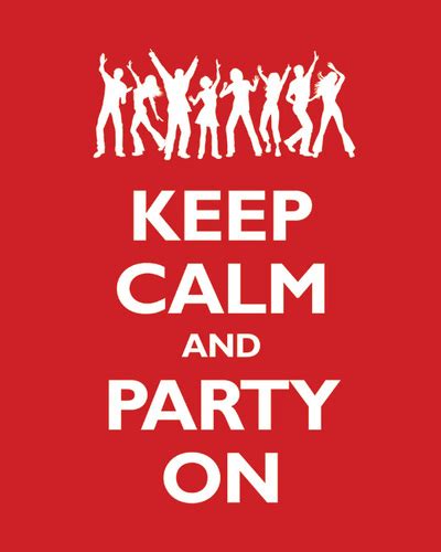 It isn't a workout unless i'm drenched. Keep Calm and Party On, premium art print (classic red ...
