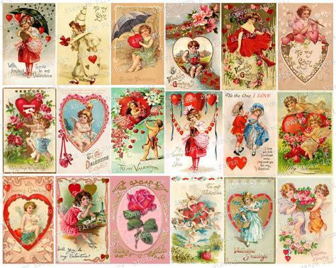 set of 2 postcard designs digital collage art victorian lady collage postcard print paper