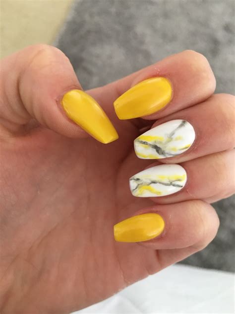 Yellow Yellownails Nails Nailart Naildesigns Marble Summer Nail Art