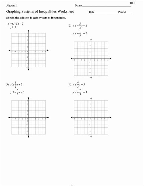 systems of linear equations graphing worksheet