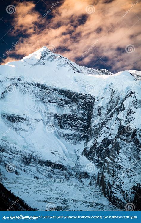 Mountain Inspirational Landscape Annapurna Range Nepal Stock Photo