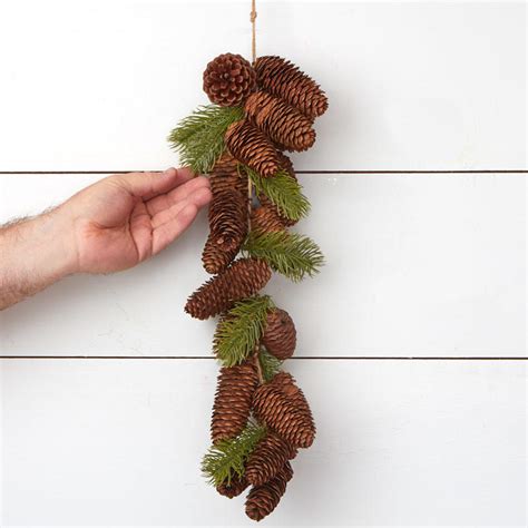 Natural Pinecone Teardrop Swag Christmas Garlands Christmas And