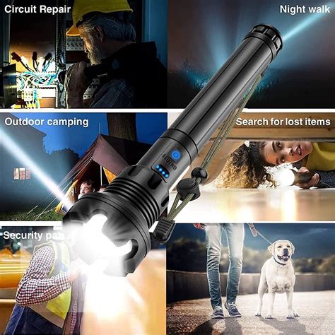 Last Day Off Led Rechargeable Tactical Laser Flashlight High Lumens