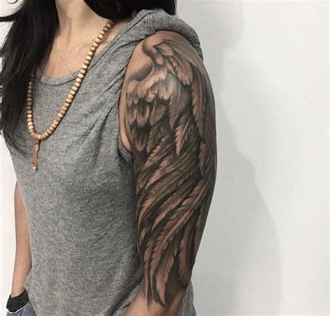 Female Angel Wings Tattoo On Arm Best Tattoo Ideas