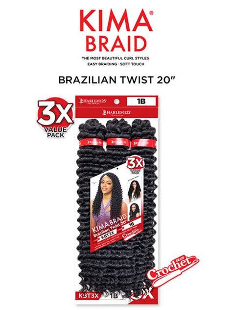 harlem 125 kima 3x brazilian twist crochet braid 20 kbt3x hair stop and shop