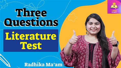 Literature Test Three Questions English Grammar Cbse Class 7 Radhika Mam Youtube
