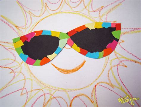 Wakacyjne okulary Pomysły na prace plastyczne dla dzieci Praca