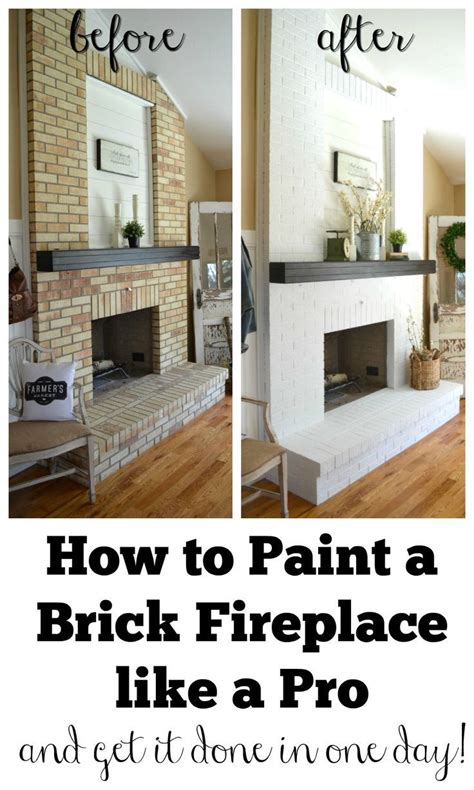 How To Paint A Brick Fireplace Like A Pro White Brick Fireplace