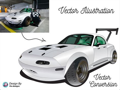 Vehicle Vector Art Car Vector Portrait Adobe Illustrator By Ifra