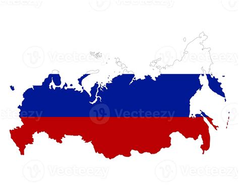 Russia Map With Russian Flag Map Of Russia 29204577 Png