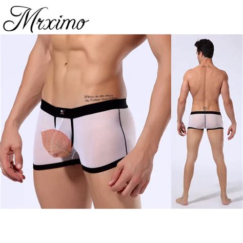 Mr Ximo Mens Trunks See Through Boxer Bulge Pouch Underwear Comfy