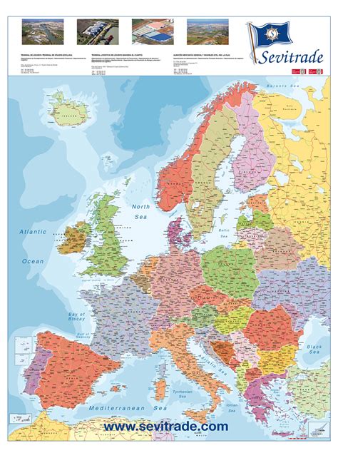 Mapa Mural De Europa Político Personalizado Con Su Logo