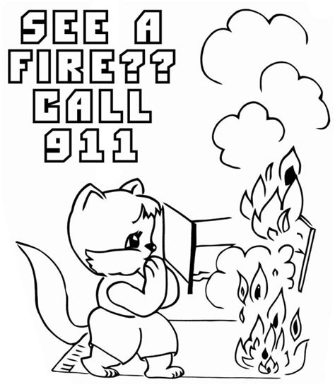 Printable 911 Coloring Page