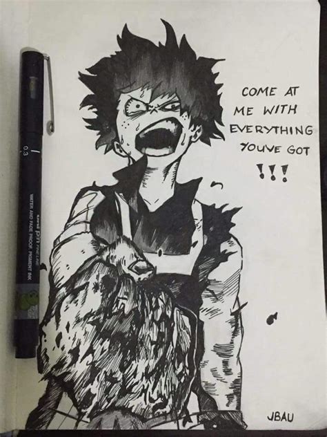 The dumb face hero on instagram: Boku no hero academia drawing //Deku💙 | Anime Amino