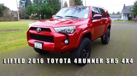 Got decent tires, better wheels(imo), rock slider, skid plate and roof. LIFTED 2016 TOYOTA 4RUNNER SR5 4X4 - YouTube