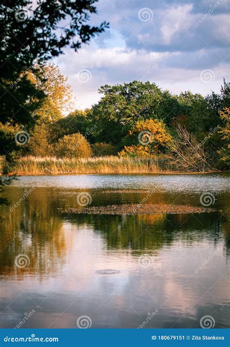 Quiet Lake And Nature In Autumn Colors Stock Image Image Of Autumn