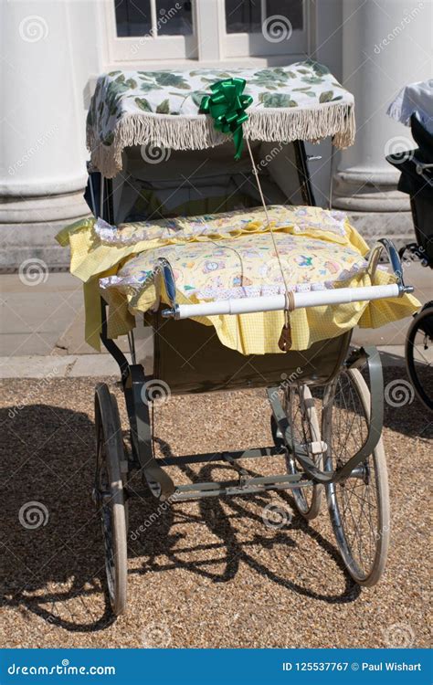 Vintage Pram Standing In The Outdoors Stock Image Image Of Child