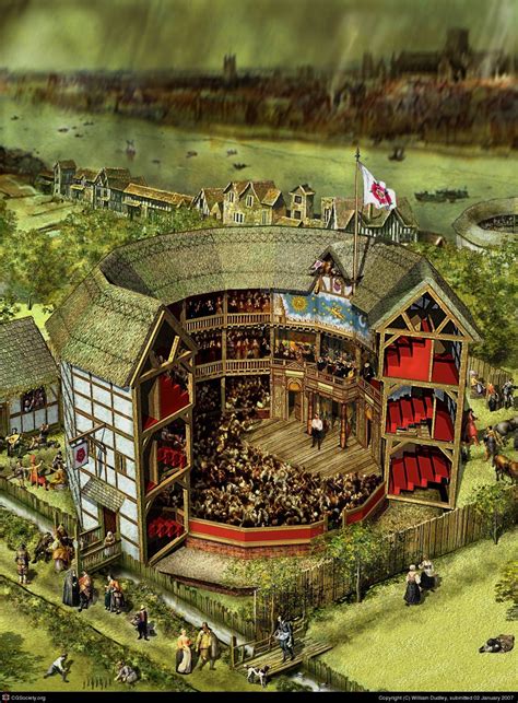 Cutaway Painting of Shakespeare’s Globe Theatre [1197x1626] : r