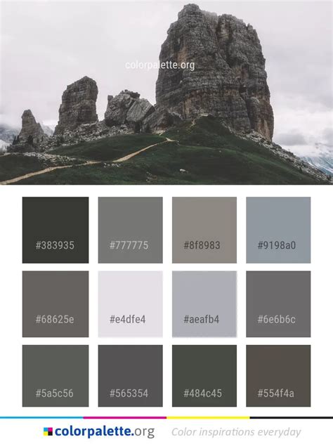 Rock Mountainous Landforms Mountain Color Palette